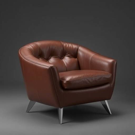 Luxurious leather armchair with a modern design