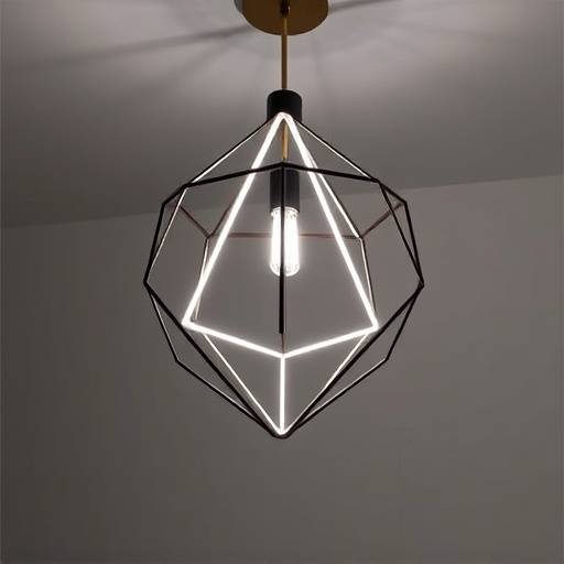 Modern LED pendant light with a geometric design